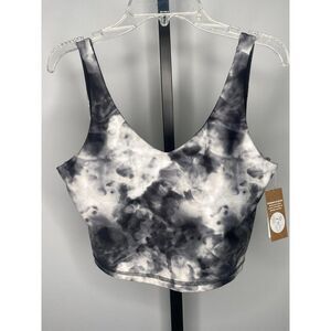 NWT Joe Fresh Active gray/black/white built-in lining size small sports‎ bra